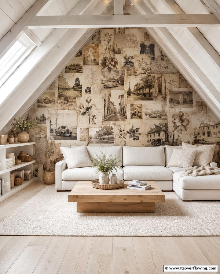 Attic Memory Lane Mural - 30 Interactive Mural Ideas- Transform Your Walls Creatively