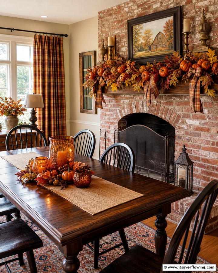 Autumn Harvest Garland - 25 Mantel Garland Ideas for a Festive Home Decor