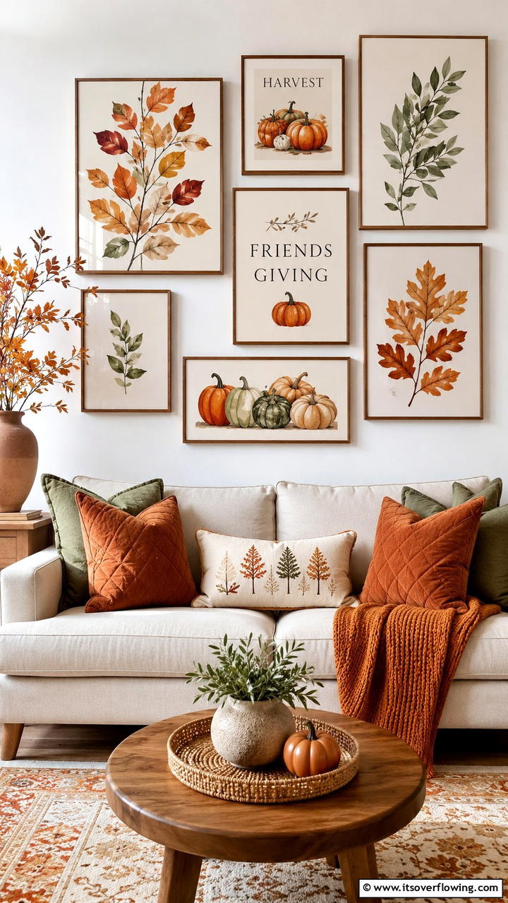 Autumn Themed Wall Art - 30 Friendsgiving Decor Ideas for Festive Gatherings