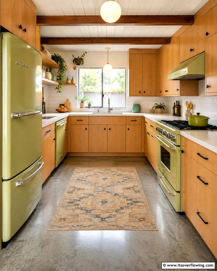 Avocado Green Appliances - 30 Retro 70s Kitchen Ideas for a Funky Vintage Makeover