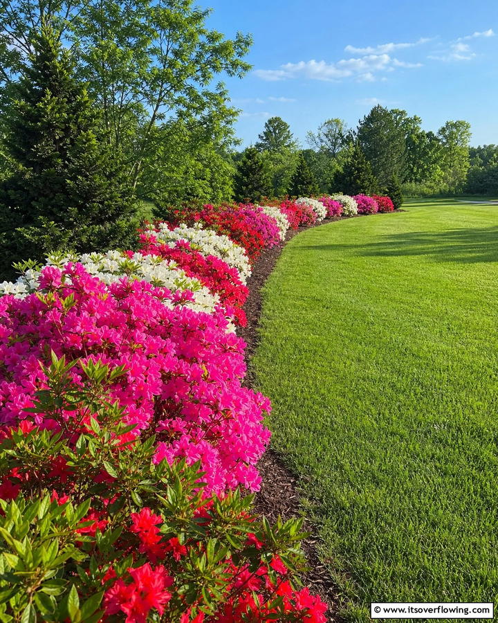 Azalea Borders for Lawns - 20 Azalea Garden Ideas for a Colorful Landscape