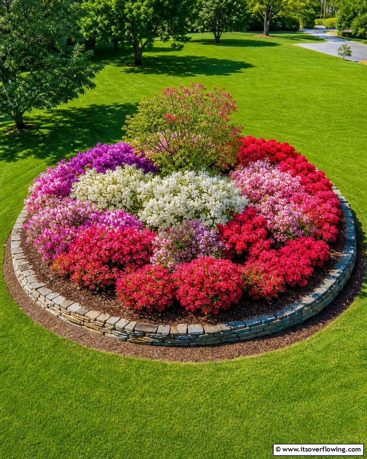 Azalea Island Beds - 20 Azalea Garden Ideas for a Colorful Landscape