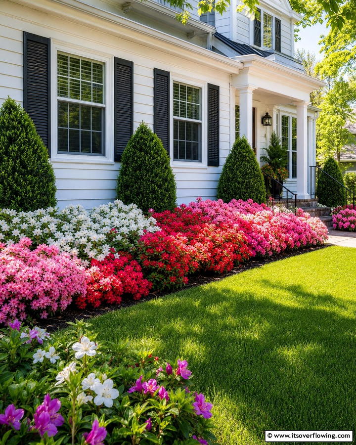 Azaleas as Foundation Plantings - 20 Azalea Garden Ideas for a Colorful Landscape