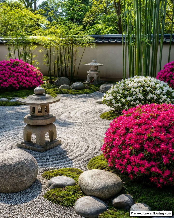 Azaleas in Japanese Zen Gardens - 20 Azalea Garden Ideas for a Colorful Landscape