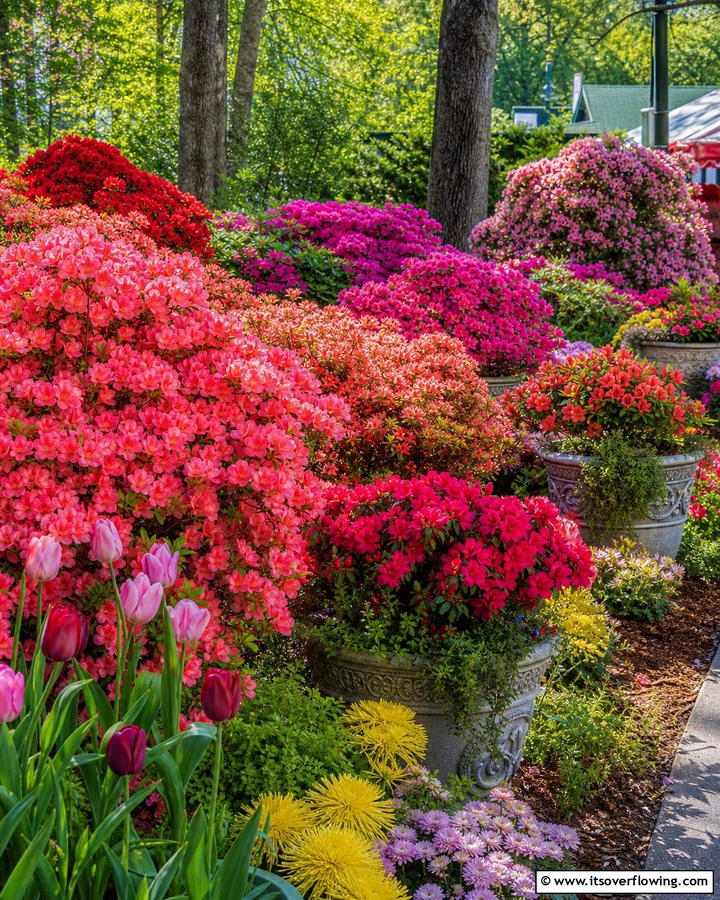 Azaleas in Seasonal Displays - 20 Azalea Garden Ideas for a Colorful Landscape