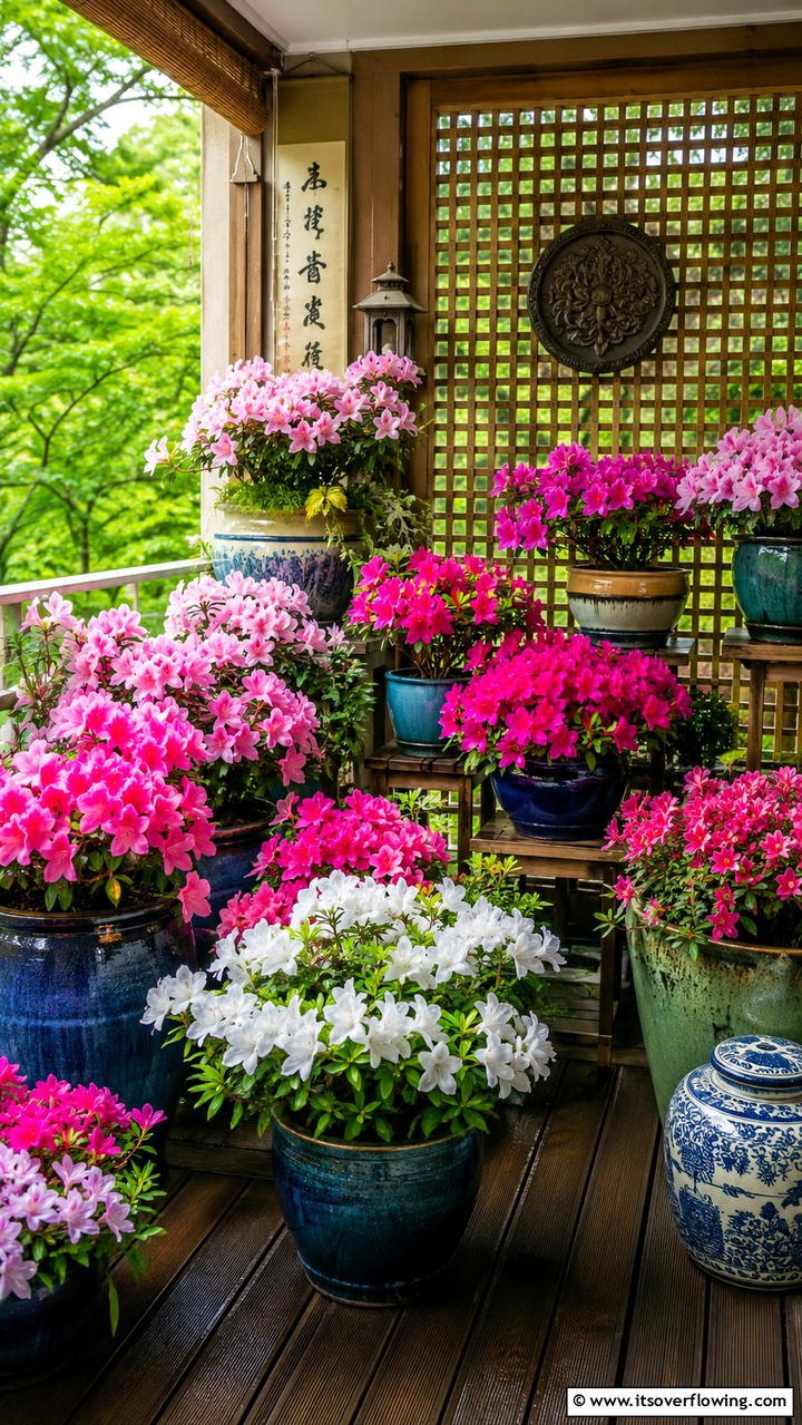 Azaleas - 30 Flowering Plants for Balcony Gardens - Colorful Displays