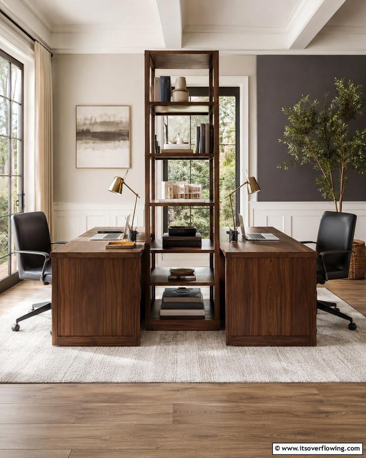 Back to Back Desk Arrangement - 25 Home Office for Couples Ideas and Designs