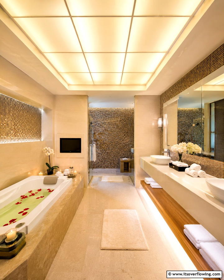 Backlit Ceiling Panels for a Luxe Touch - 25 Bathroom Ceiling Lighting Ideas to Brighten Your Space