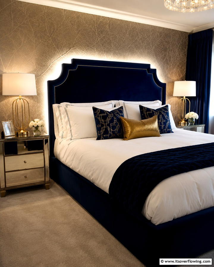 Backlit Headboards for Subtle Drama - 25 Small Bedroom Lighting Ideas to Brighten Your Space