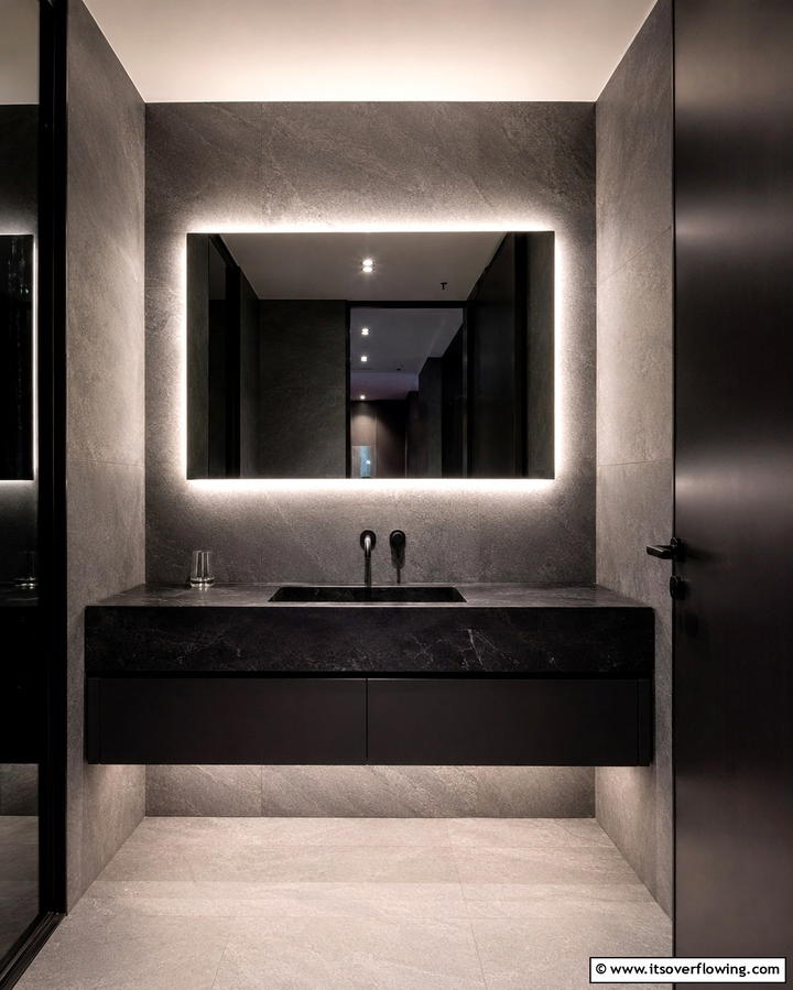 Backlit Mirrors for Ambiance - 25 Small Powder Room Ideas for Stylish Spaces