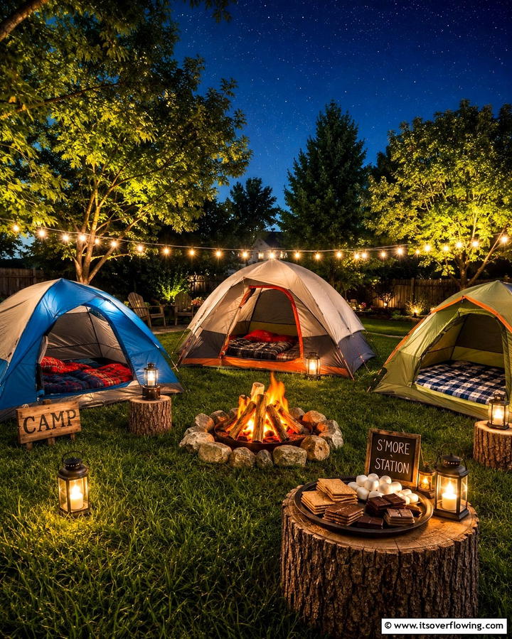 Backyard Camping Zone - 25 Backyard Ideas for Kids to Create Fun Outdoor Spaces