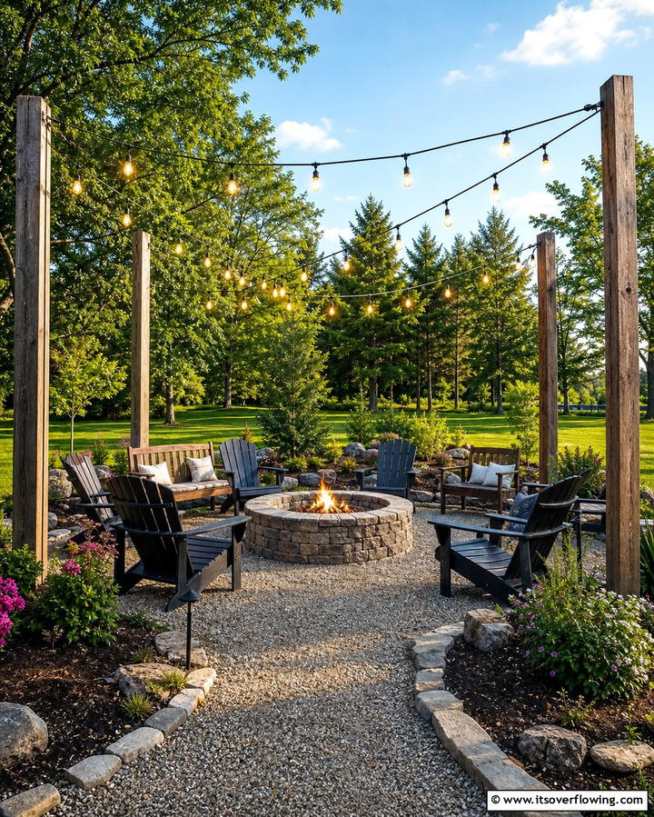 Backyard Fire Pit - 25 Backyard Entertainment Ideas for Fun Gatherings