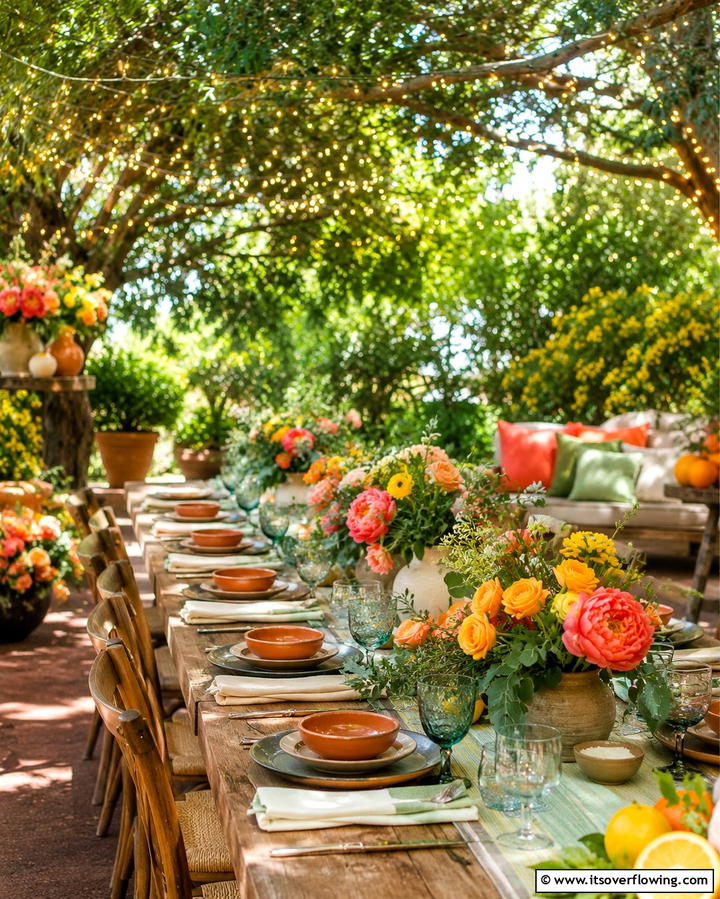 Backyard Garden Party Celebration - 30 20th Wedding Anniversary Ideas for China Themes