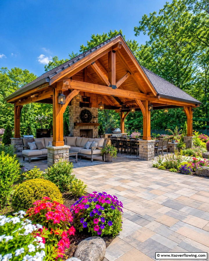 Backyard Pavilion - 20 Stunning Large Backyard Ideas for Outdoor Living