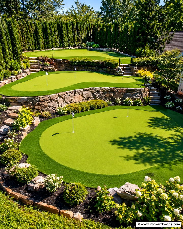 Backyard Putting Green with a Sand Trap - 25 Backyard Putting Green Ideas for Golf Enthusiasts