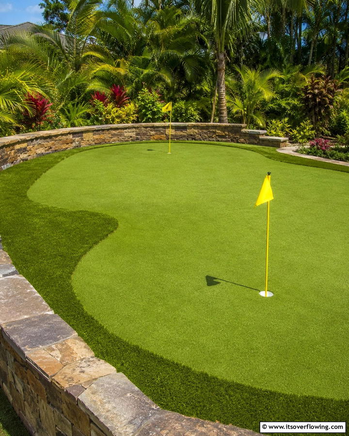 Backyard Putting GreenOne - 30 Florida Backyard Ideas for Tropical Outdoor Living