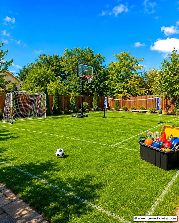 Backyard Sports Arena - 25 Backyard Ideas for Kids to Create Fun Outdoor Spaces