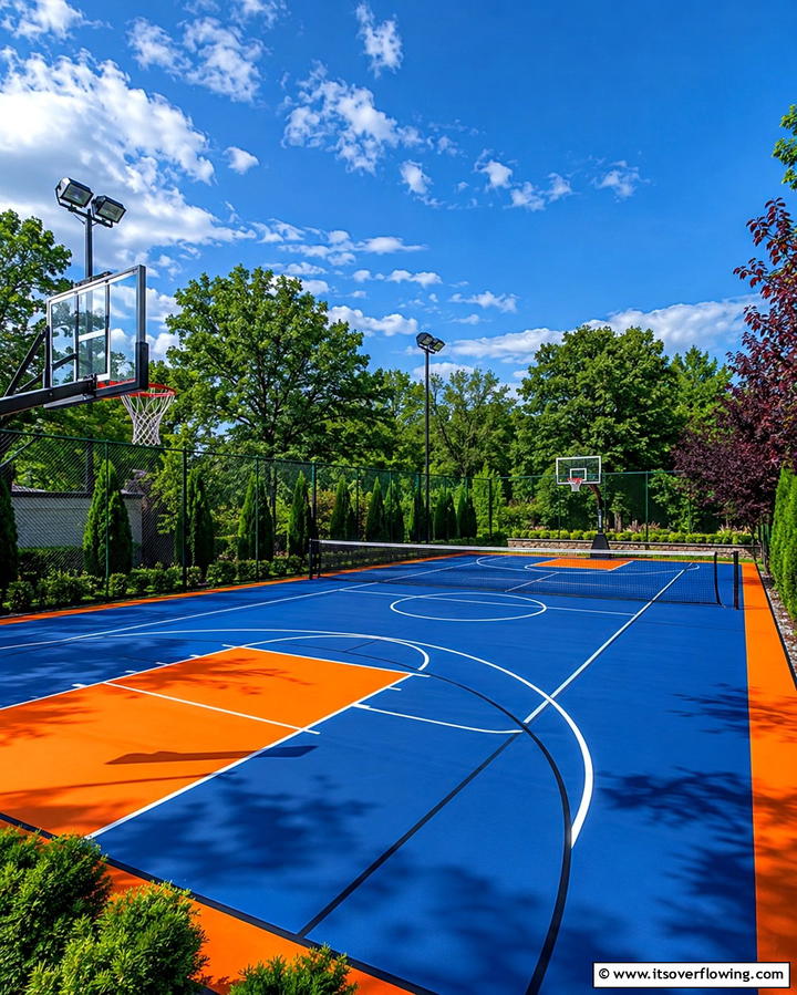 Backyard Sports Court - 20 Stunning Large Backyard Ideas for Outdoor Living