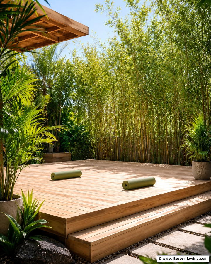 Backyard Yoga Deck - 30 Florida Backyard Ideas for Tropical Outdoor Living