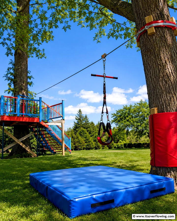 Backyard Zip Line - 25 Backyard Ideas for Kids to Create Fun Outdoor Spaces