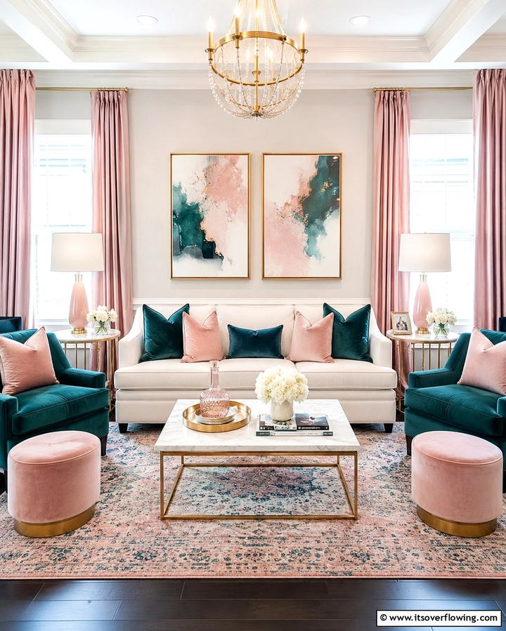 Balanced Color Scheme - 20 Symmetrical Living Room Ideas for Balanced Spaces