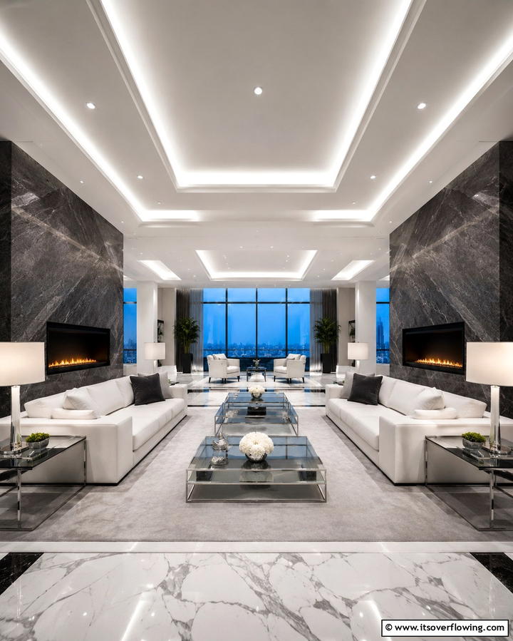Balanced SymmetryOne - 30 Serene Zen Living Room Ideas for Mindfulness