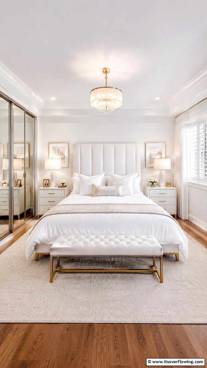 Balanced White Decor - 21 Serene White Bedroom Ideas for a Calming Retreat