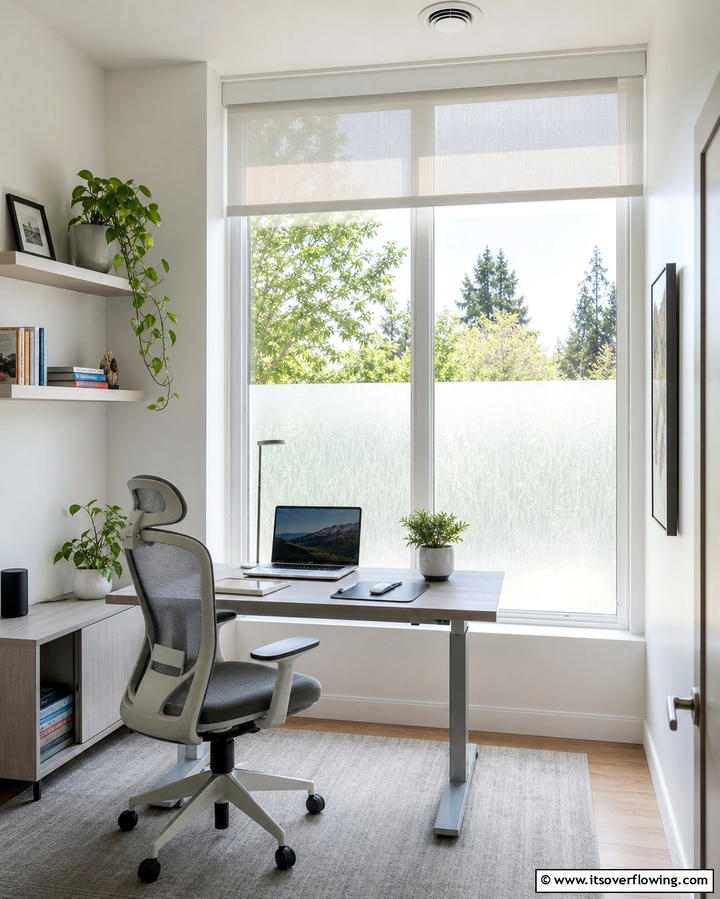 Balancing Privacy and Openness - 25 Desk in Front of Window Ideas for a Bright Workspace