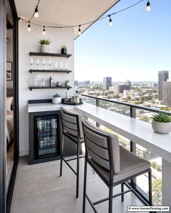 Balcony Bar Setup - 25 Inspiring Bedroom Balcony Ideas for Your Home