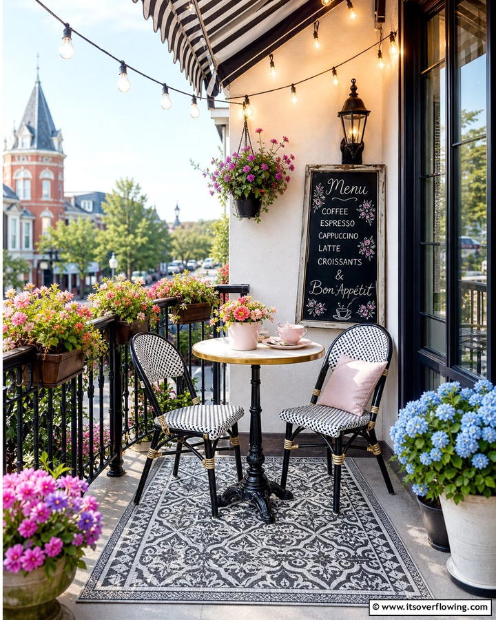 Balcony Cafe Corner - 20 Second Story Balcony Ideas for Stunning Views