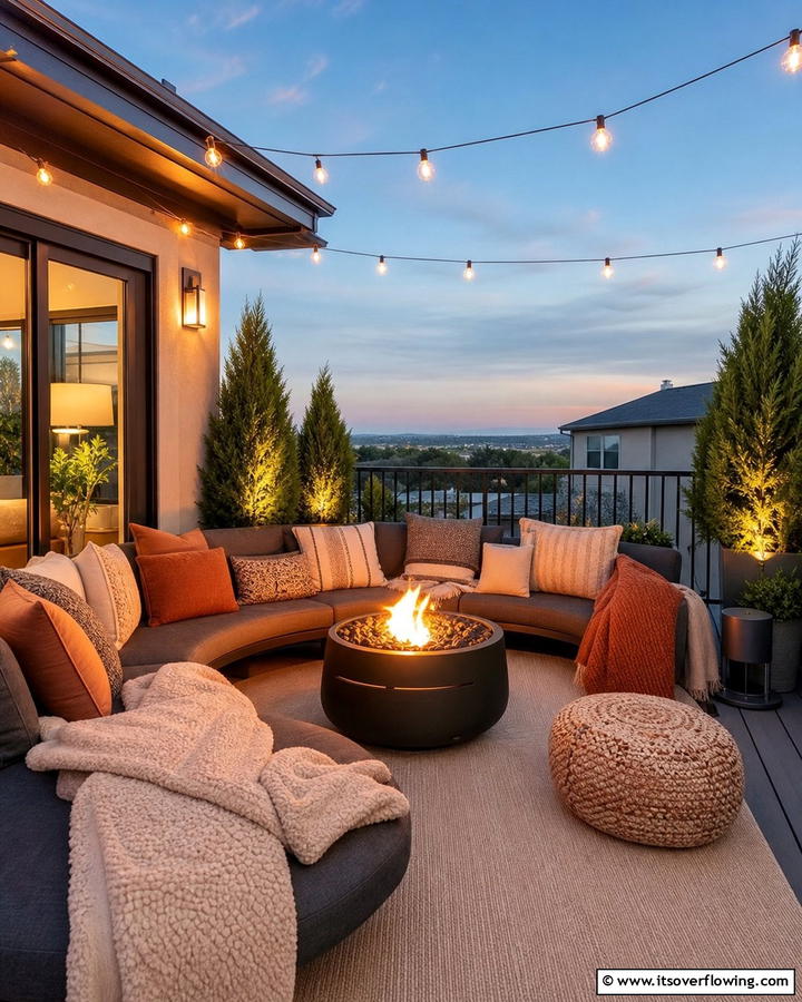 Balcony Fire Pit Area - 20 Second Story Balcony Ideas for Stunning Views