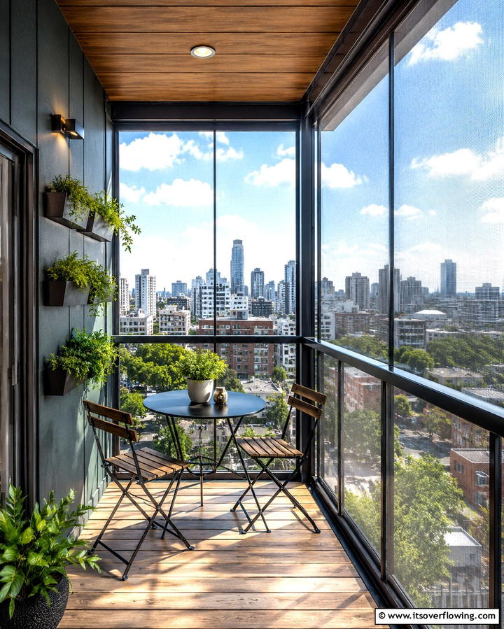 Balcony Style Screened in Deck - 30 Screened-in Deck Ideas for Bug-Free Outdoor Living