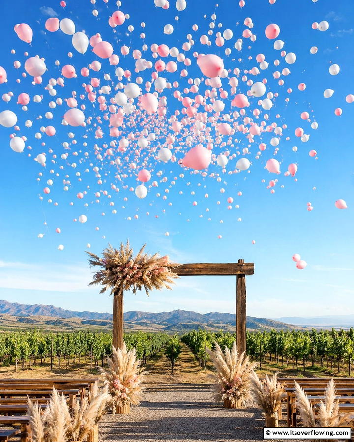 Balloon Release - 25 Wedding Entrance Ideas for a Grand Arrival
