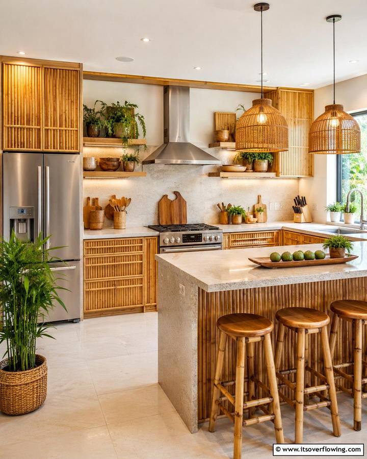 Bamboo Accents - 25 Earthy Kitchen Ideas for a Natural Look