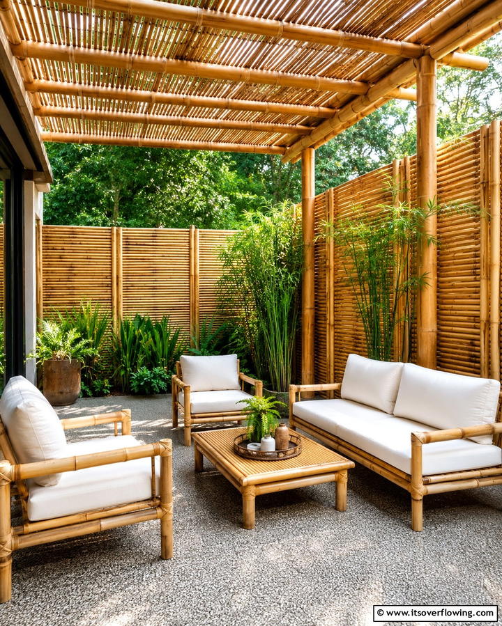 Bamboo Accents for a Rustic Touch - 25 Tropical Patio Ideas for a Relaxing Outdoor Oasis