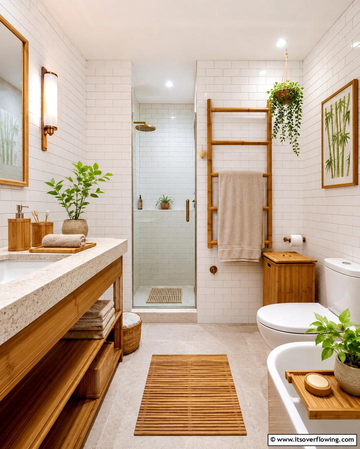 Bamboo Accessories for an Eco Friendly Touch - 20 Zen Bathroom Ideas for a Relaxing Retreat