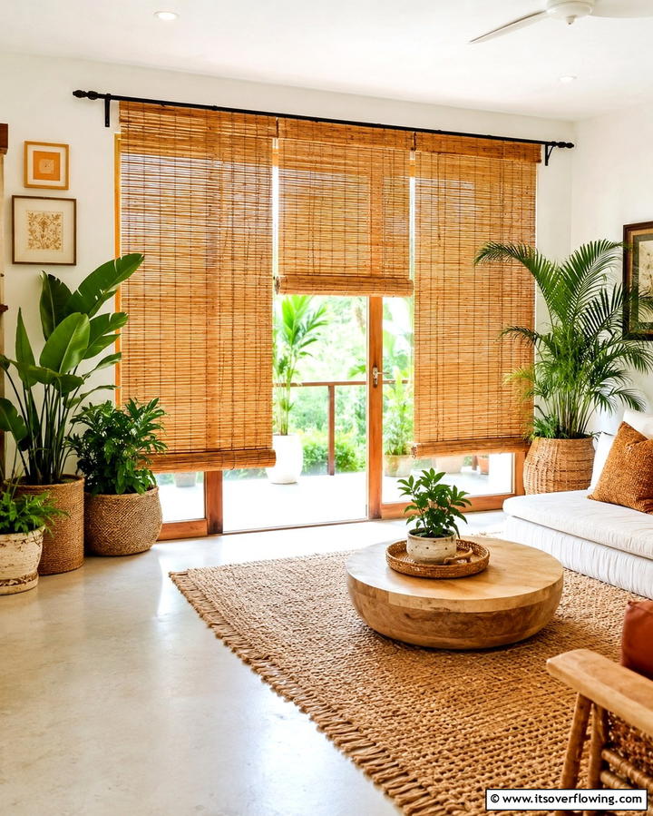 Bamboo Curtains for an Eco Friendly Option - 25 Sliding Door Curtain Ideas for Privacy and Style