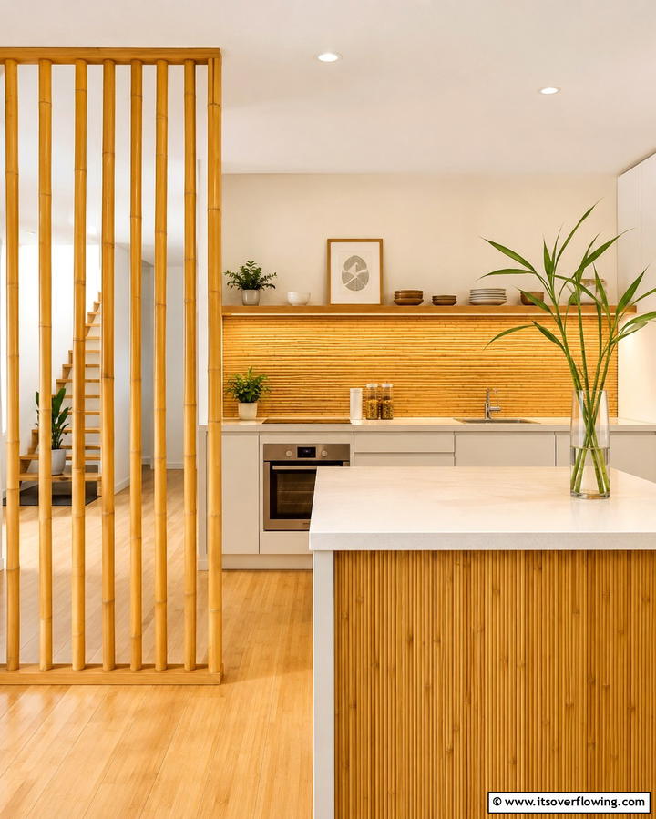 Bamboo Details - 25 Japanese Style Kitchen Ideas for a Zen Atmosphere