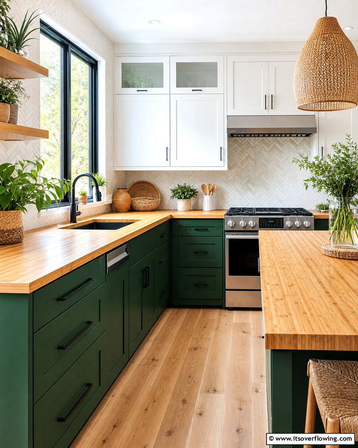 Bamboo Eco Friendly Countertops - 21 Kitchen Countertop Ideas- Durable & Stylish Surfaces
