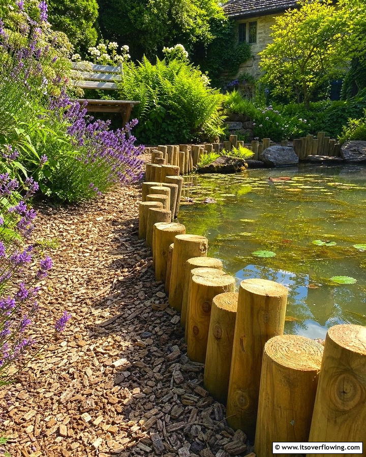 Bamboo Edging - 25 Pond Edging Ideas for a Polished Look