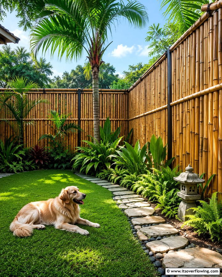 Bamboo Fence - 25 Dog Fence Ideas for a Safe and Stylish Yard