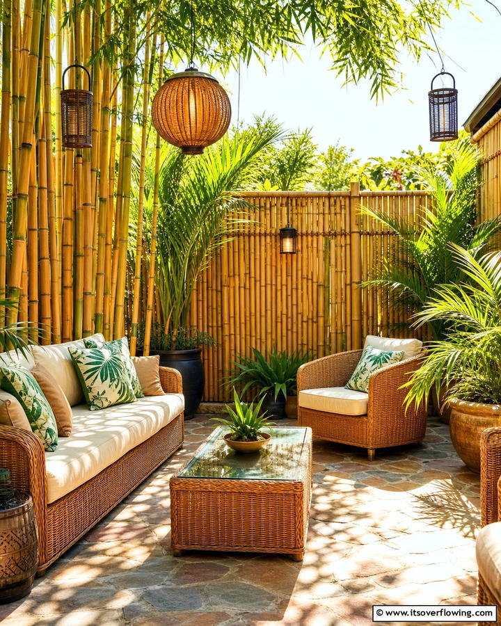 Bamboo Fencing for a Natural Oasis - 21 Patio Privacy Solutions for Secluded Outdoor Relaxation