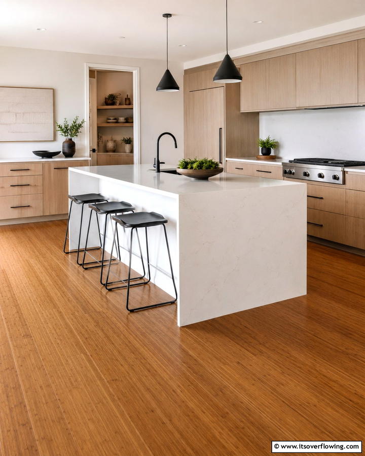 Bamboo Flooring - 25 Kitchen Floor Ideas to Transform Your Cooking Space