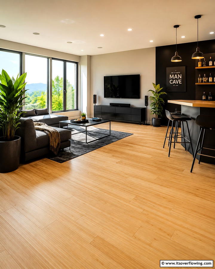 Bamboo Flooring - 25 Man Cave Flooring Ideas for a Masculine Retreat
