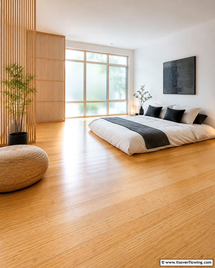 Bamboo Flooring for Eco Friendly Elegance - 30 Bedroom Flooring Ideas to Elevate Comfort and Style