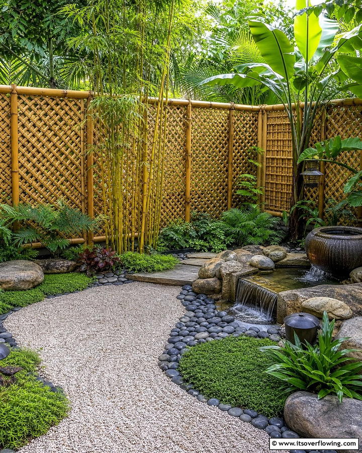 Bamboo Lattice Fence - 20 Lattice Fence Ideas for a Stylish and Functional Garden