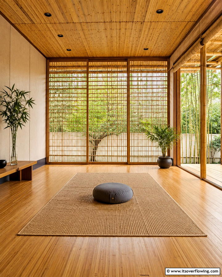 Bamboo Meditation Room - 25 Meditation Room Ideas for Peaceful Retreats