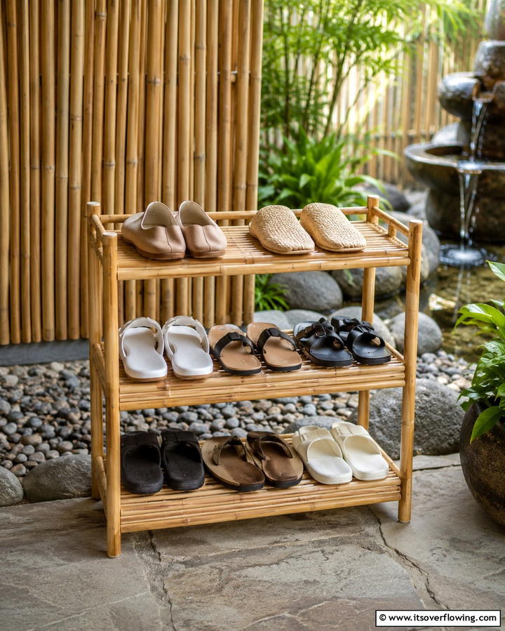 Bamboo Outdoor Shoe Rack - 25 Outdoor Shoe Storage Ideas for Organized Spaces