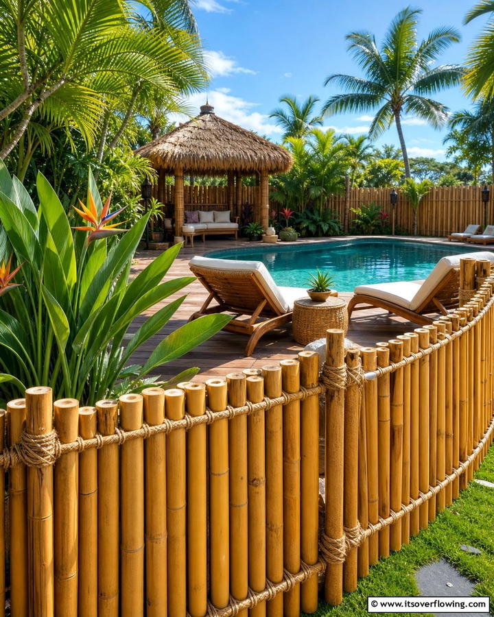 Bamboo Pool Fence - 20 Stylish Pool Fence Ideas for Safety and Aesthetics