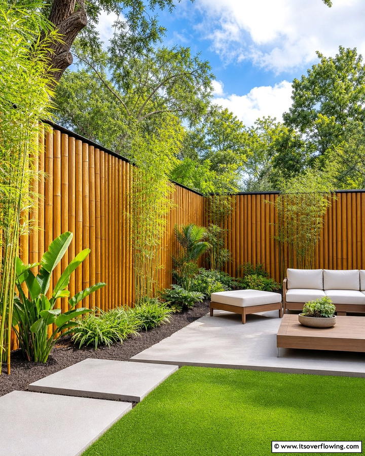 Bamboo Privacy Fence - 25 Outdoor Privacy Screen Ideas for Secluded Spaces